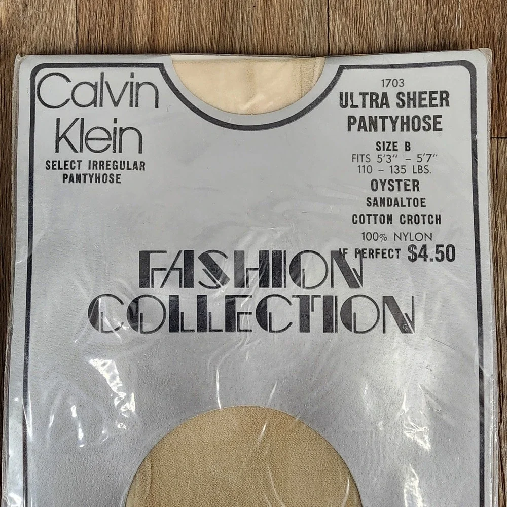 Vintage Pantyhose Lot 3 Sheermode Calvin Klein Burlington‎ Plum Oyster White B M